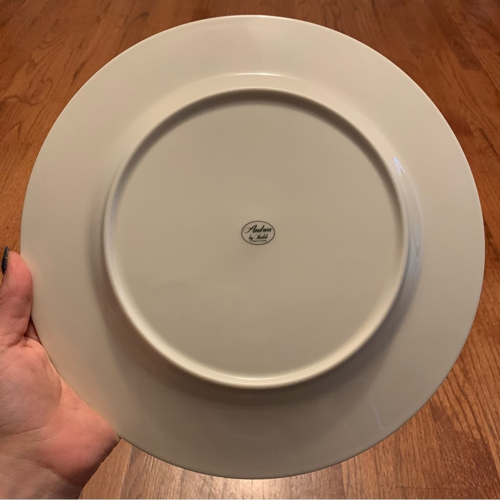NIB Andrea by Sadek Monica Cake Set Plate & Server 11" Dia Made in Japan - Picture 6 of 14